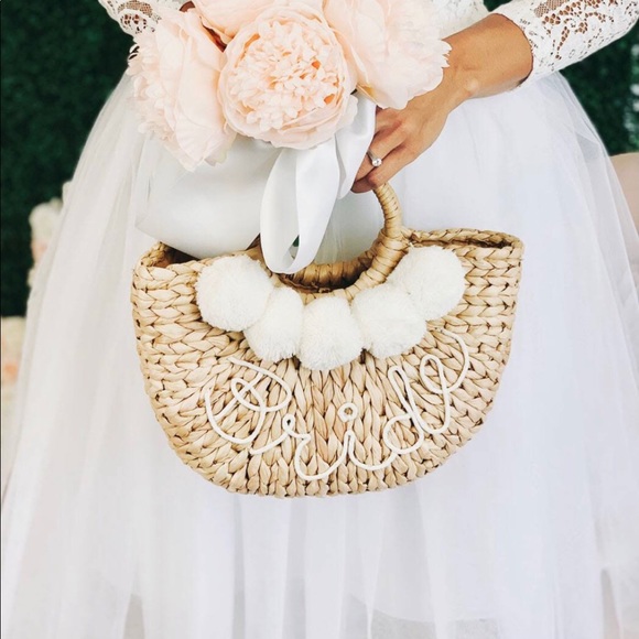 Bride Straw Purse - Bridal Shower Gift Ideas - Gift for the Bride - Picture 2 of 4